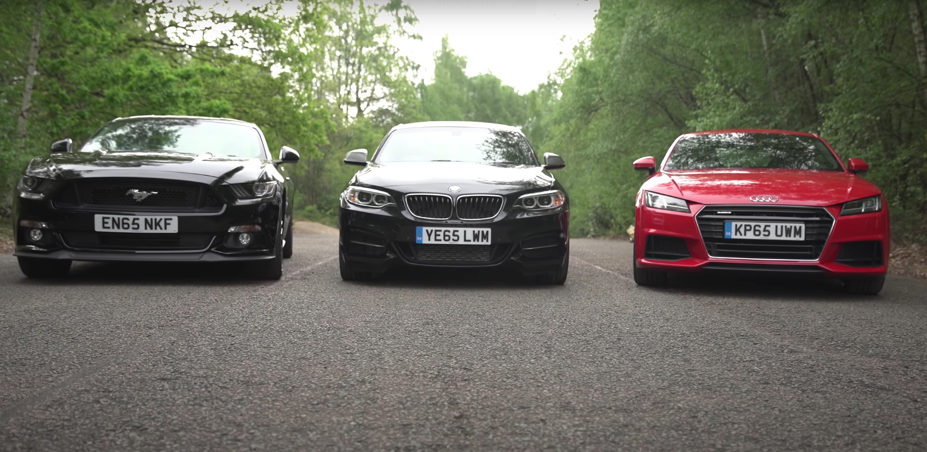 Video: 2017 Ford Mustang vs Audi TT vs BMW M235i - Coupes Review