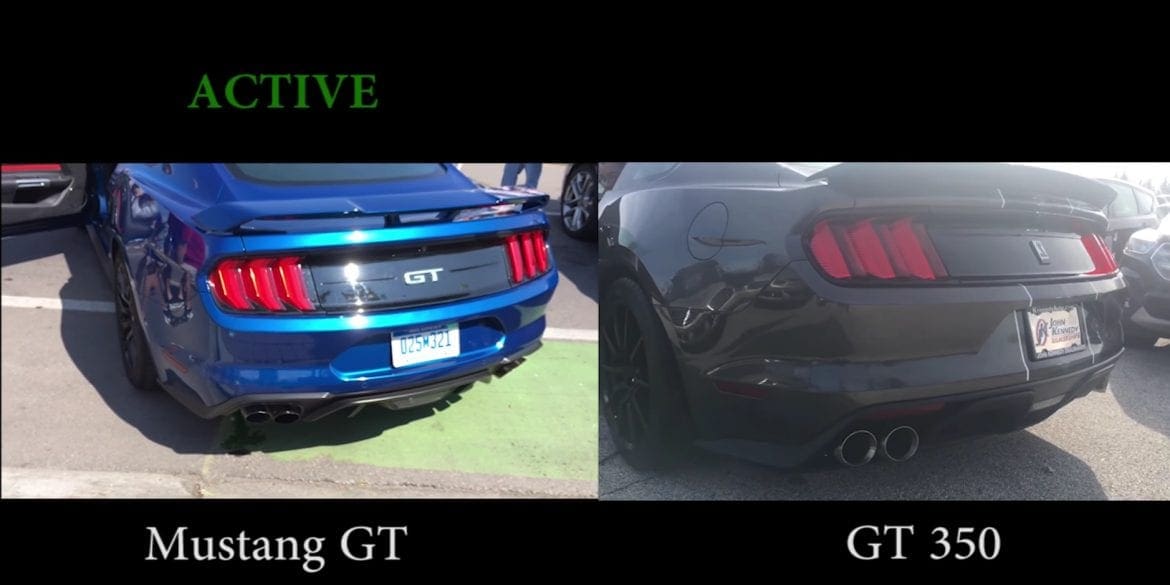 Video: 2018 Ford Mustang Shelby GT350 vs 2018 Ford Mustang GT - Exhaust Comparison