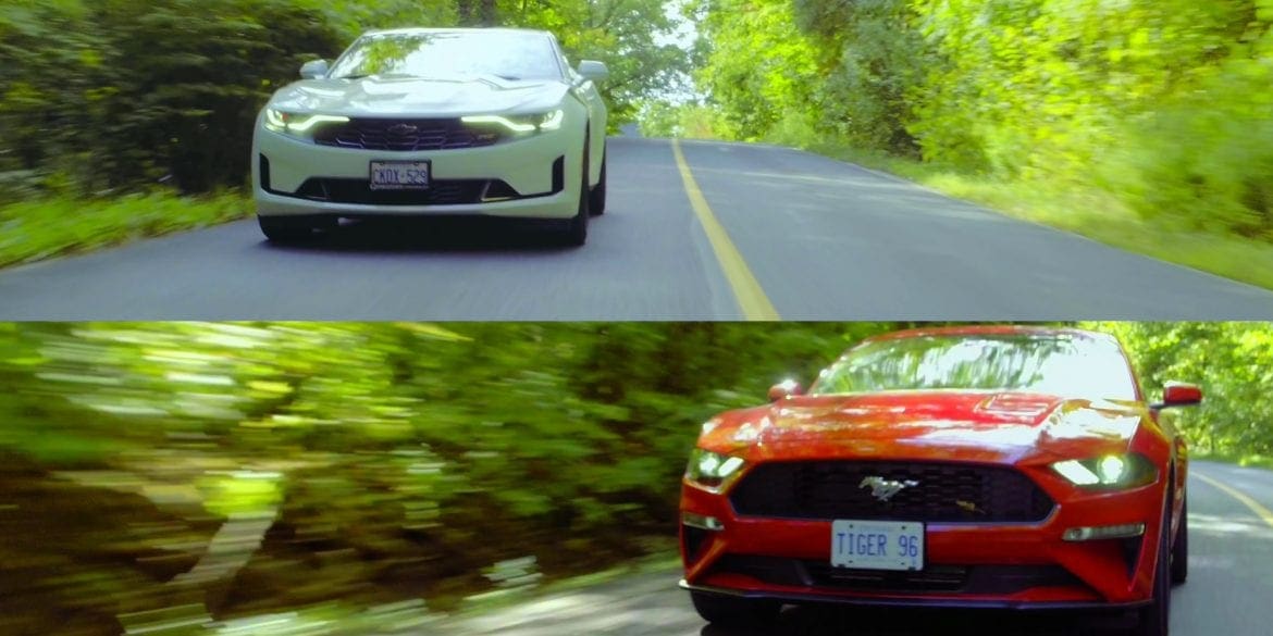 Video: 2019 Mustang EcoBoost vs Camaro 1LT Face Off