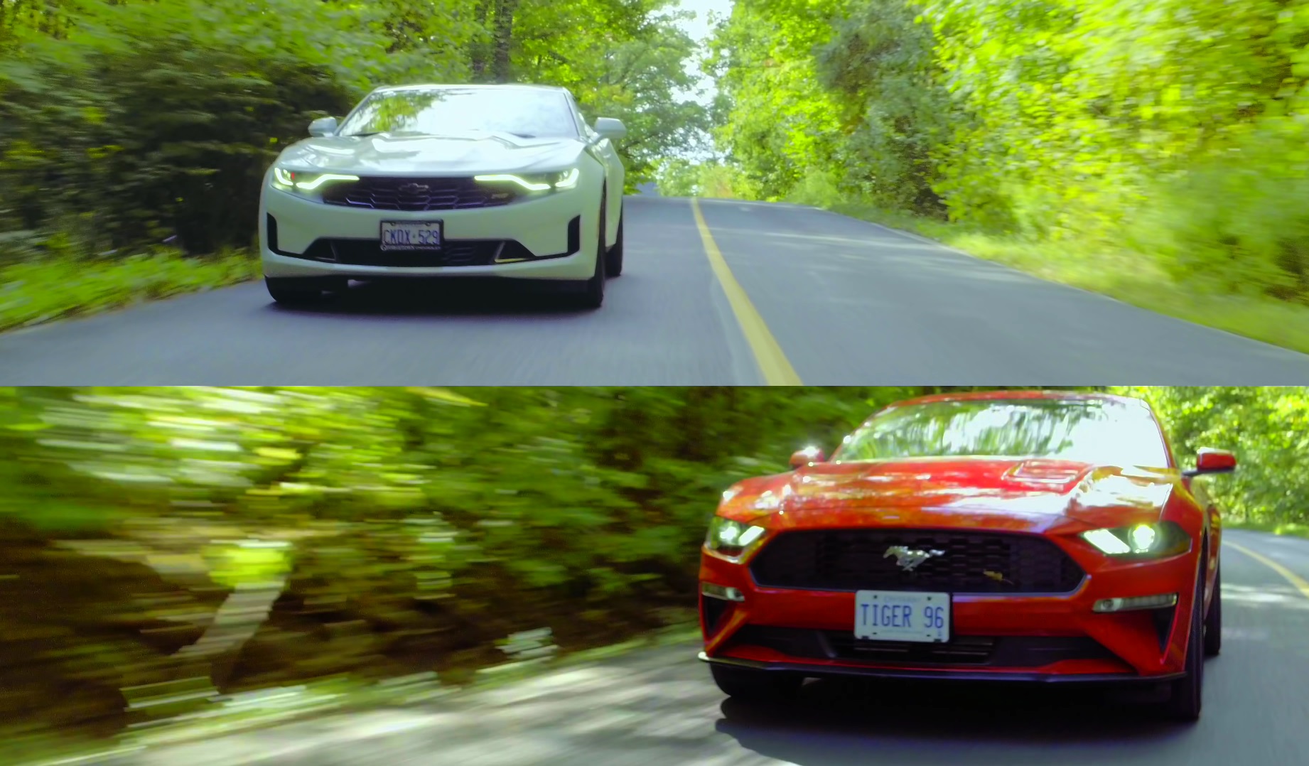 Video: 2019 Mustang EcoBoost vs Camaro 1LT Face Off