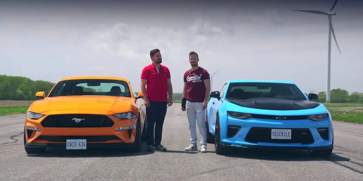 Video: 2019 Mustang GT PP2 vs Camaro SS 1LE - Drag Race + Lap Times