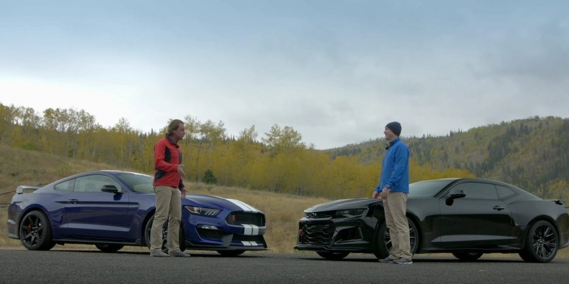 Video: 2019 Ford Mustang Shelby GT350R vs Camaro ZL1 - Rivalry