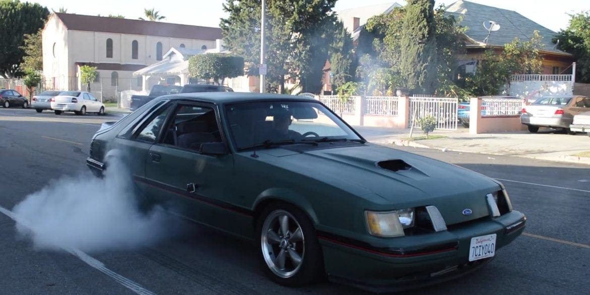 Video: 1984 Ford Mustang SVO Burnout