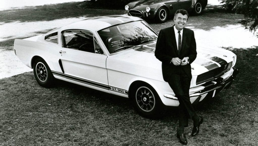 Carroll Shelby with the 1966 GT350.