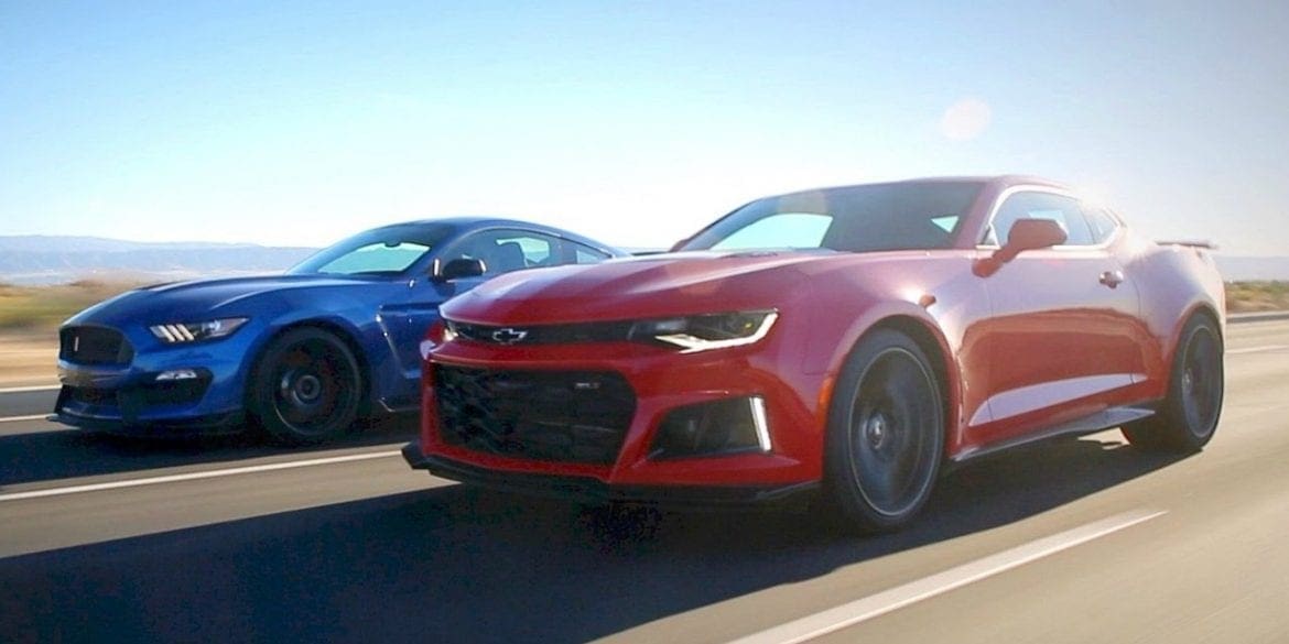 Video: 2017 Ford Mustang Shelby GT350R vs. 2017 Chevy Camaro ZL1