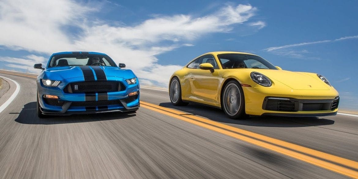 Video: 2019 Ford Mustang Shelby GT350 vs. Porsche 911 Carrera S - Hot Lap Matchup