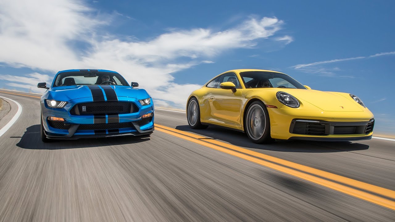 Video: 2019 Ford Mustang Shelby GT350 vs. Porsche 911 Carrera S - Hot Lap Matchup