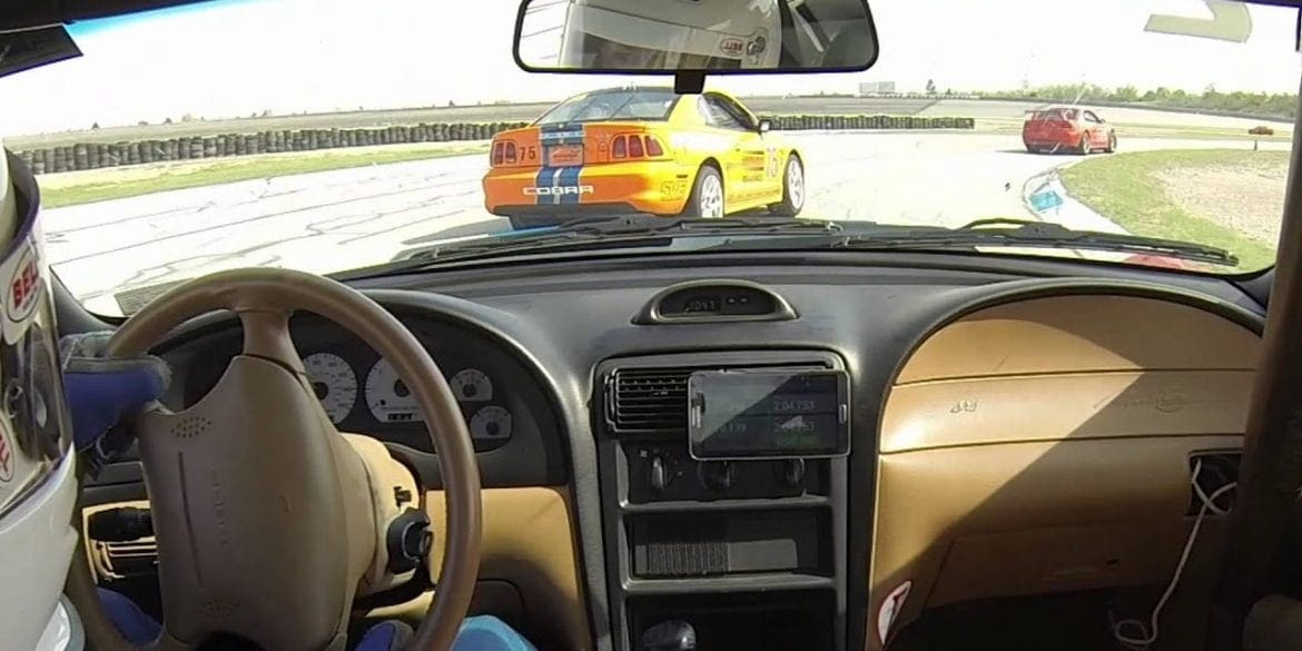 Video: A 1995 Ford Mustang SVT Cobra R Racing At Texas World Speedway