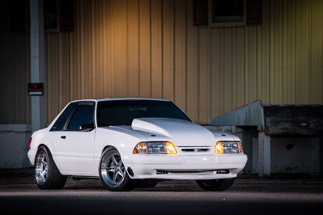 Custom white 1992 Foxbody Mustang LX