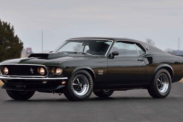 Black 1969 Mustang Boss 429