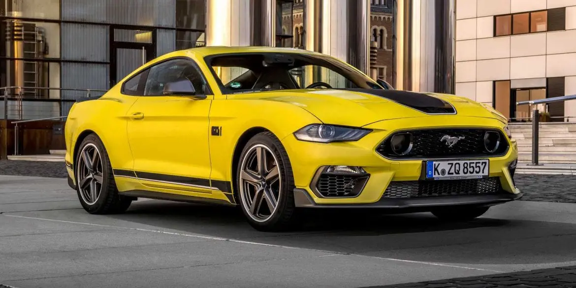 Yellow 2021 Ford Mustang Mach 1