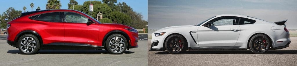 Mustang Mach-E versus Mustang GT