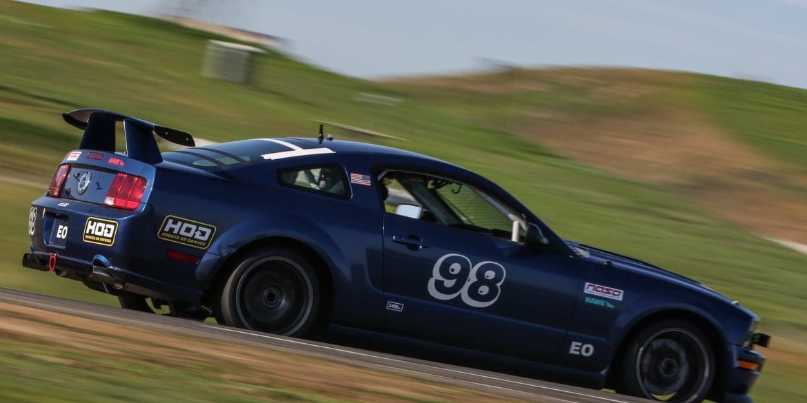2008 Ford Mustang on track at Thunderhill 2021