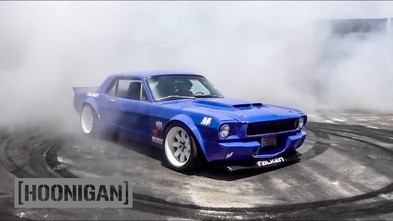 Custom Built '66 Mustang Doing Donuts