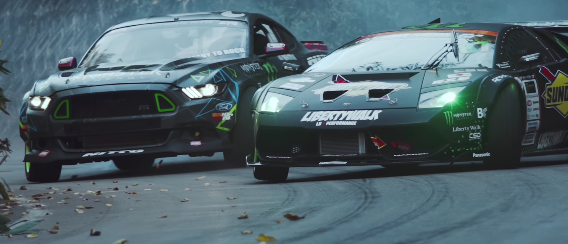 2016 Ford Mustang RTR Goes Against A Lamborghini Murcielago On An Epic Drift Battle!