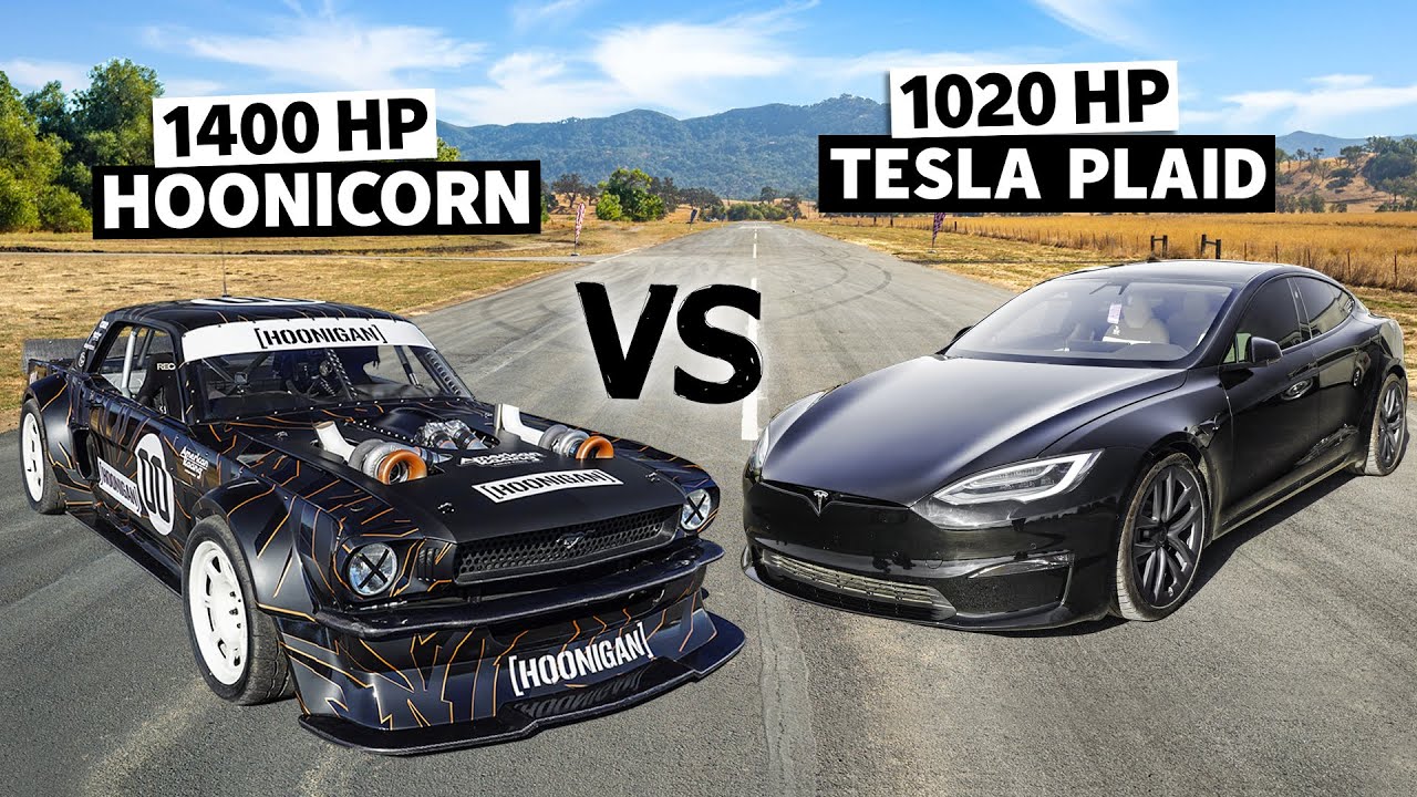 1400 HP Mustang vs Tesla Model S Plaid