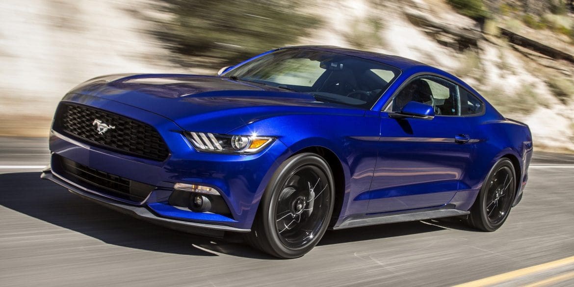 Blue 2015 Ford Mustang