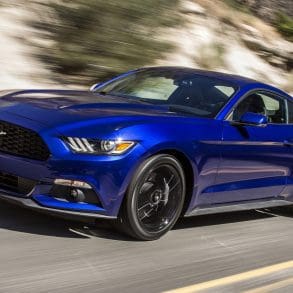 Blue 2015 Ford Mustang