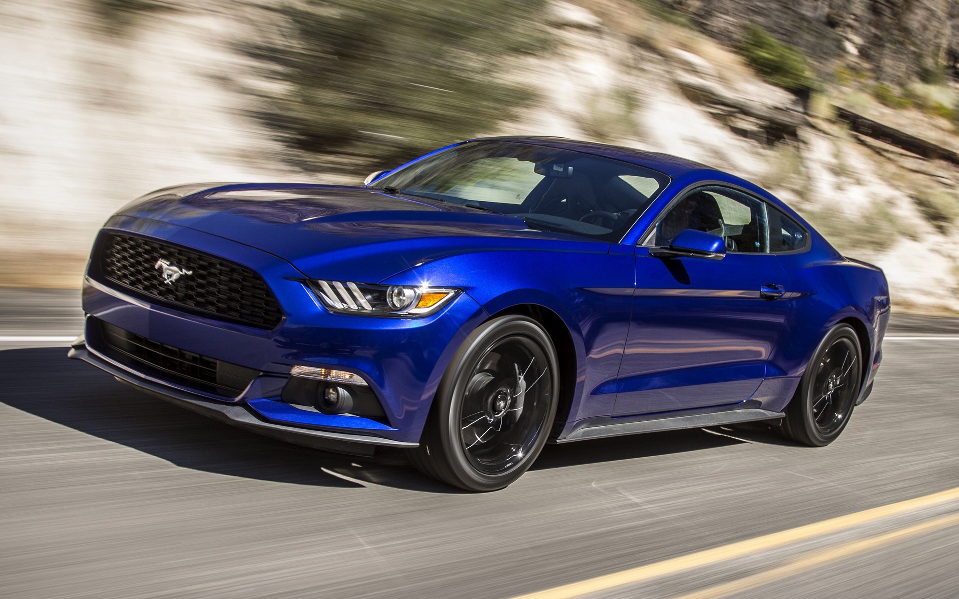 Blue 2015 Ford Mustang