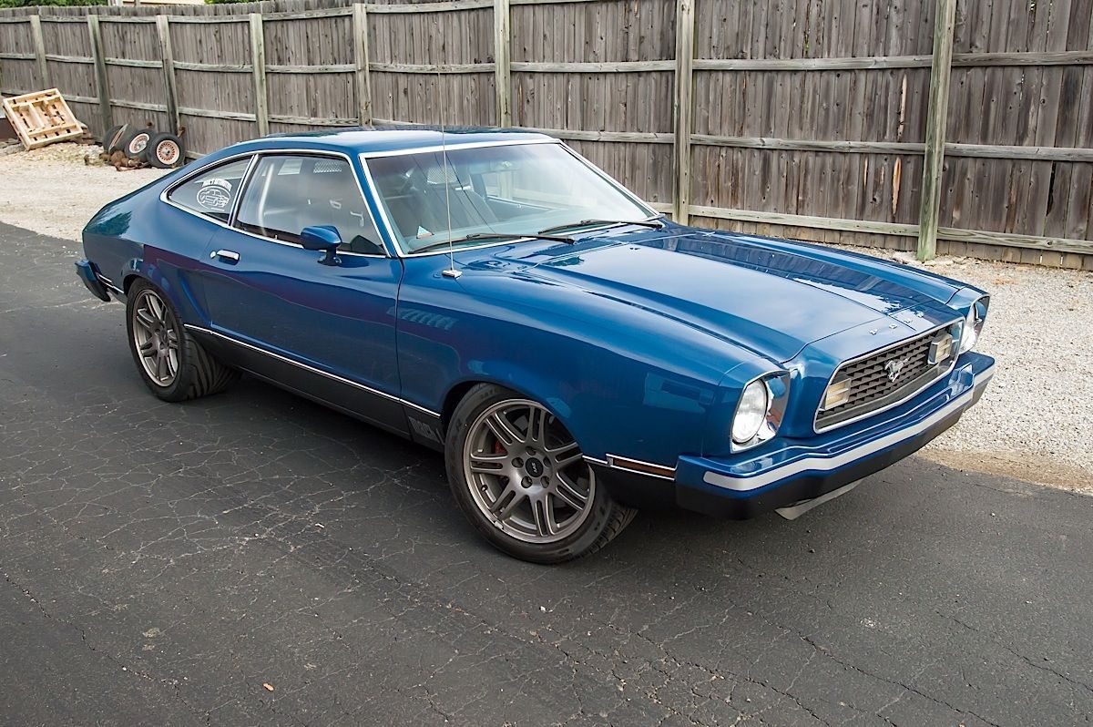 Blue 1974 Ford Mustang Mach 1