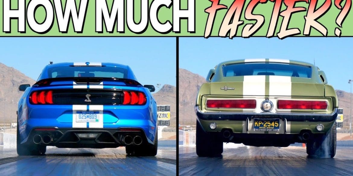 New vs Old Shelby Mustang GT500 Drag Race