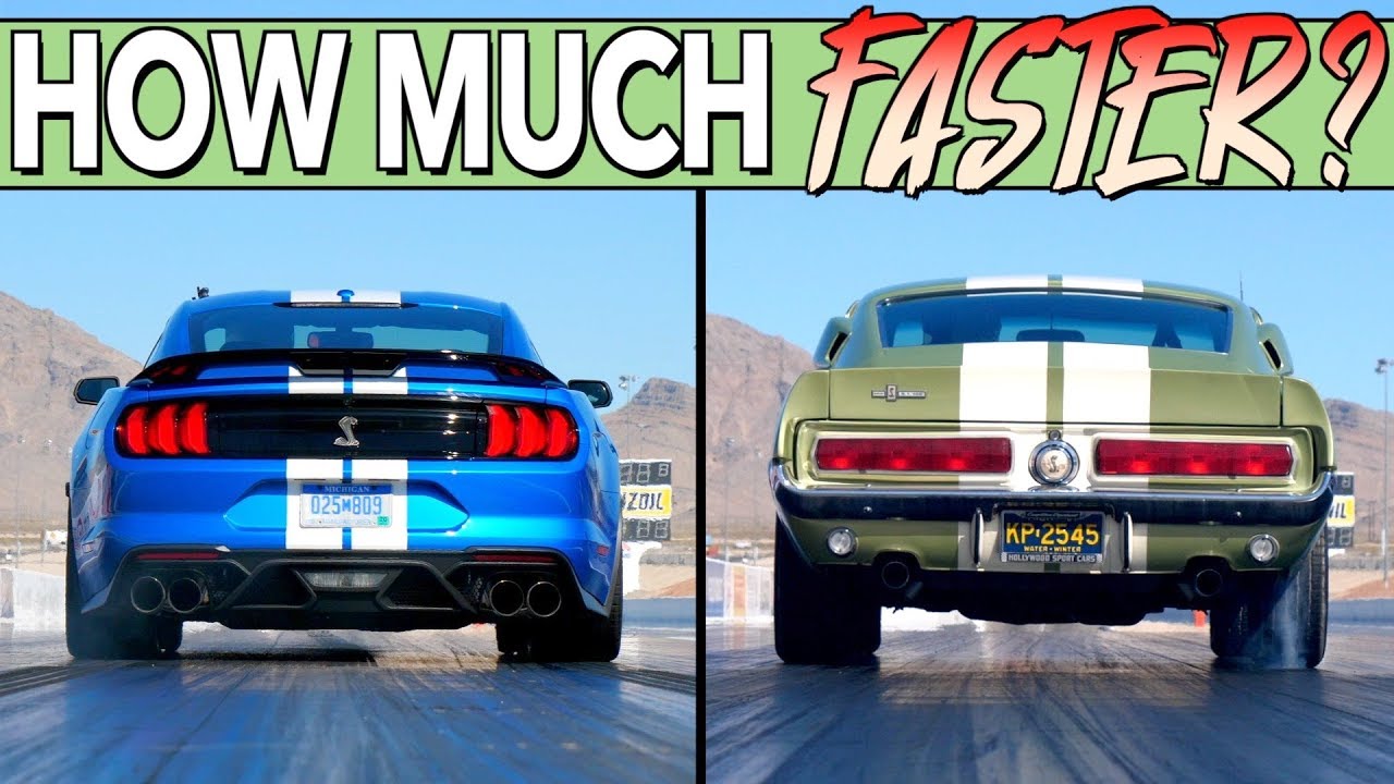 New vs Old Shelby Mustang GT500 Drag Race