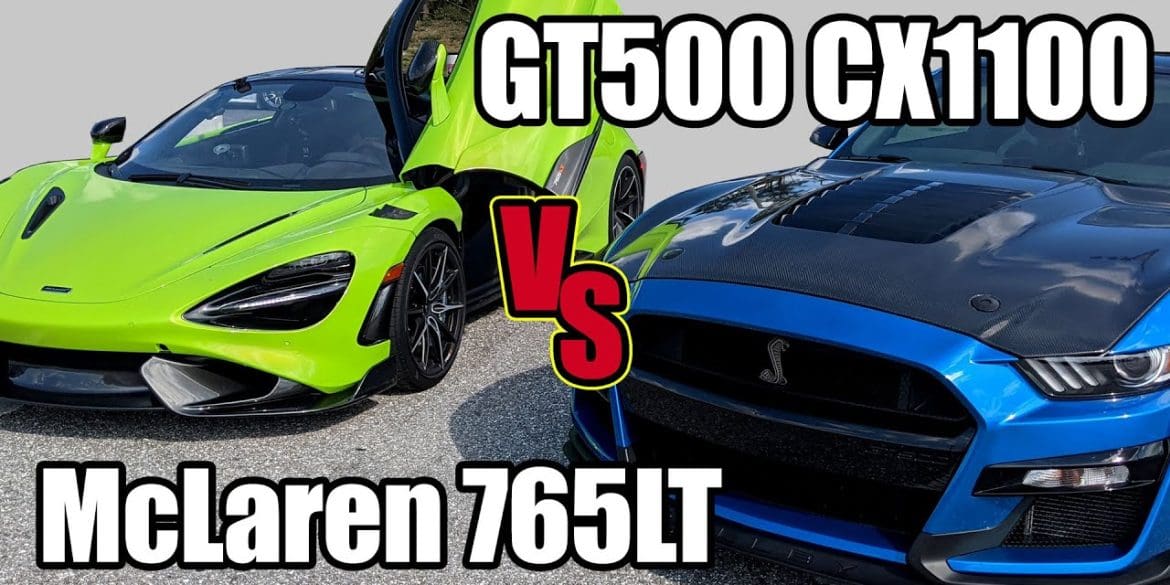 1100 HP 2020 Shelby GT500 vs McLaren 765LT
