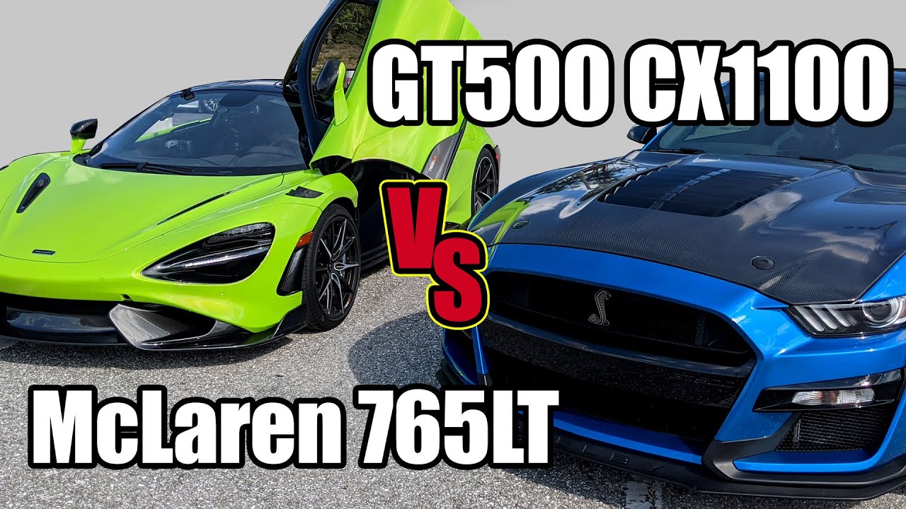 1100 HP 2020 Shelby GT500 vs McLaren 765LT