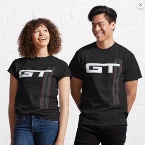 Modern GT Logo & Racing Stripe Ford Mustang t-shirt