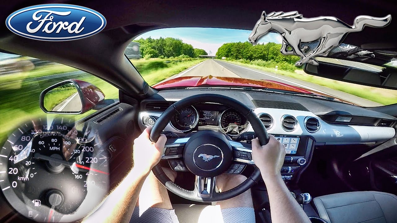 Driving A Ford Mustang EcoBoost At Full Speed On Autobahn