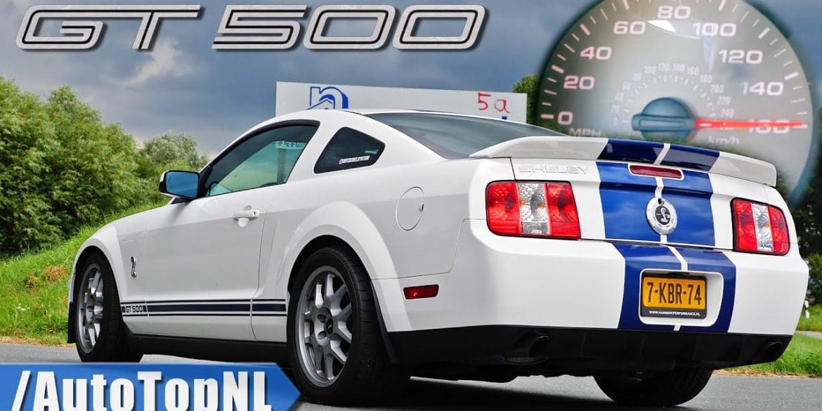 Supercharged Shelby GT500 On Autobahn