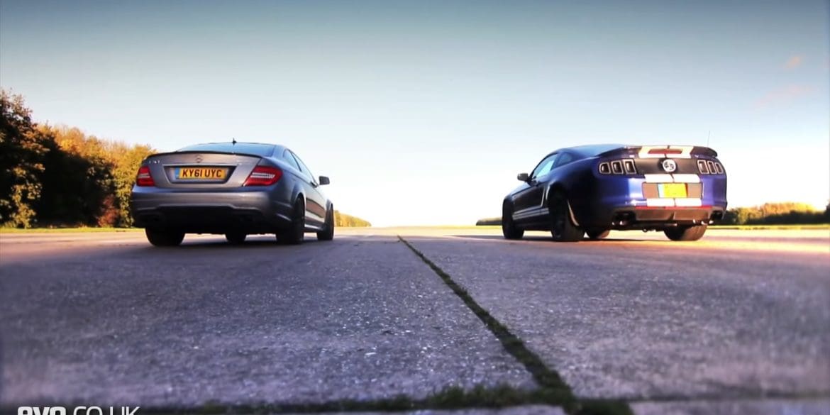 Shelby GT500 Mustang vs Mercedes C63 AMG Coupe