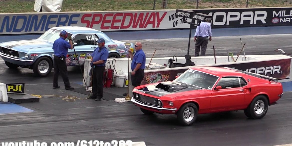 Drag Race: 1969 Mustang vs 1967 Mustang