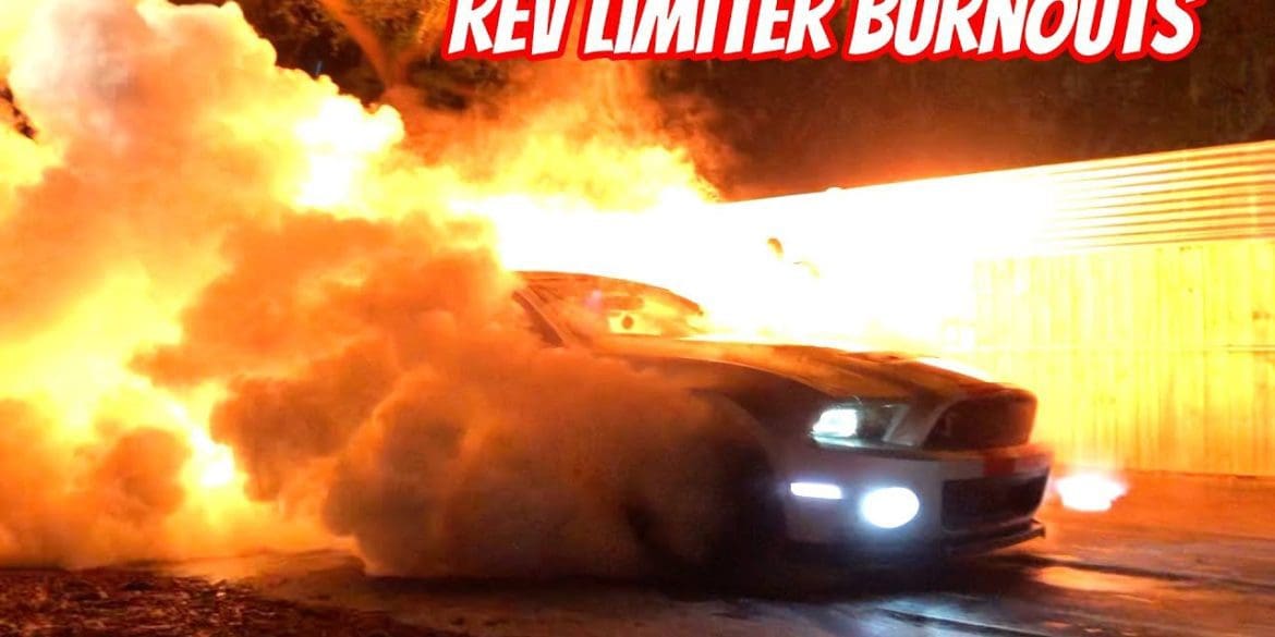 Shelby GT500 Does A Burnout & Burst Into Flames!