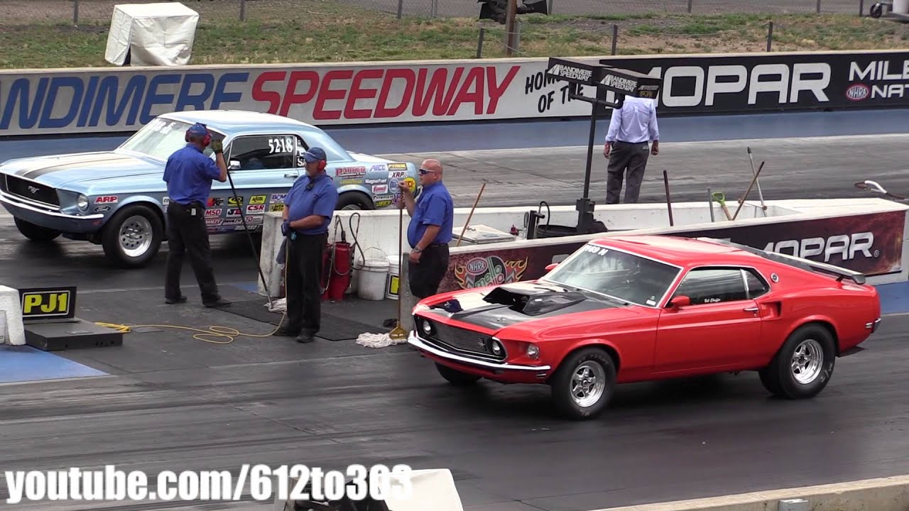 Drag Race: 1969 Mustang vs 1967 Mustang