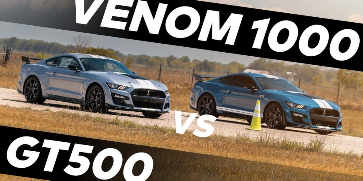 Stock Shelby GT500 vs Hennessey's Venom 1000