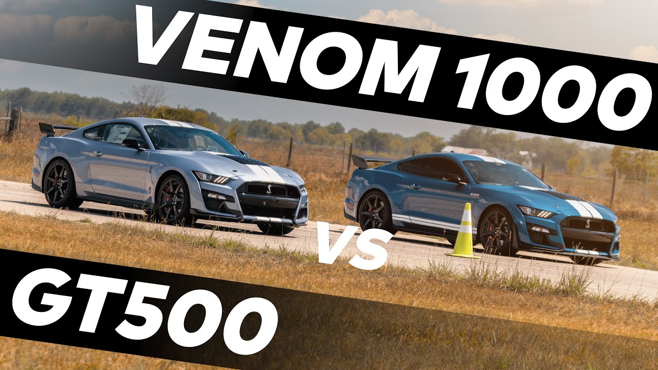 Stock Shelby GT500 vs Hennessey's Venom 1000
