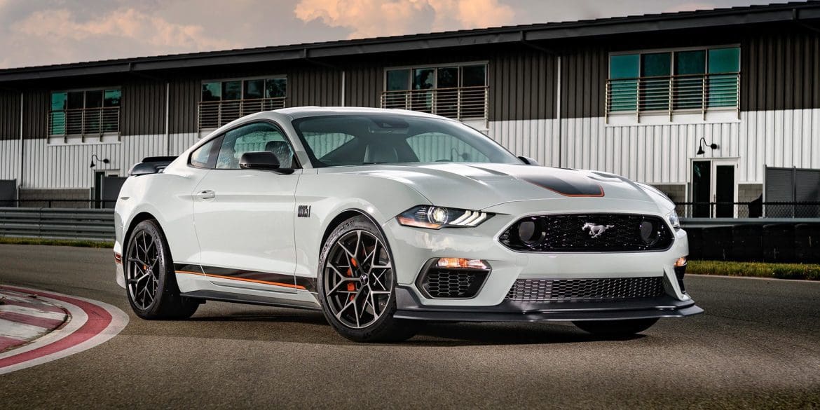 Ford Mustang on track