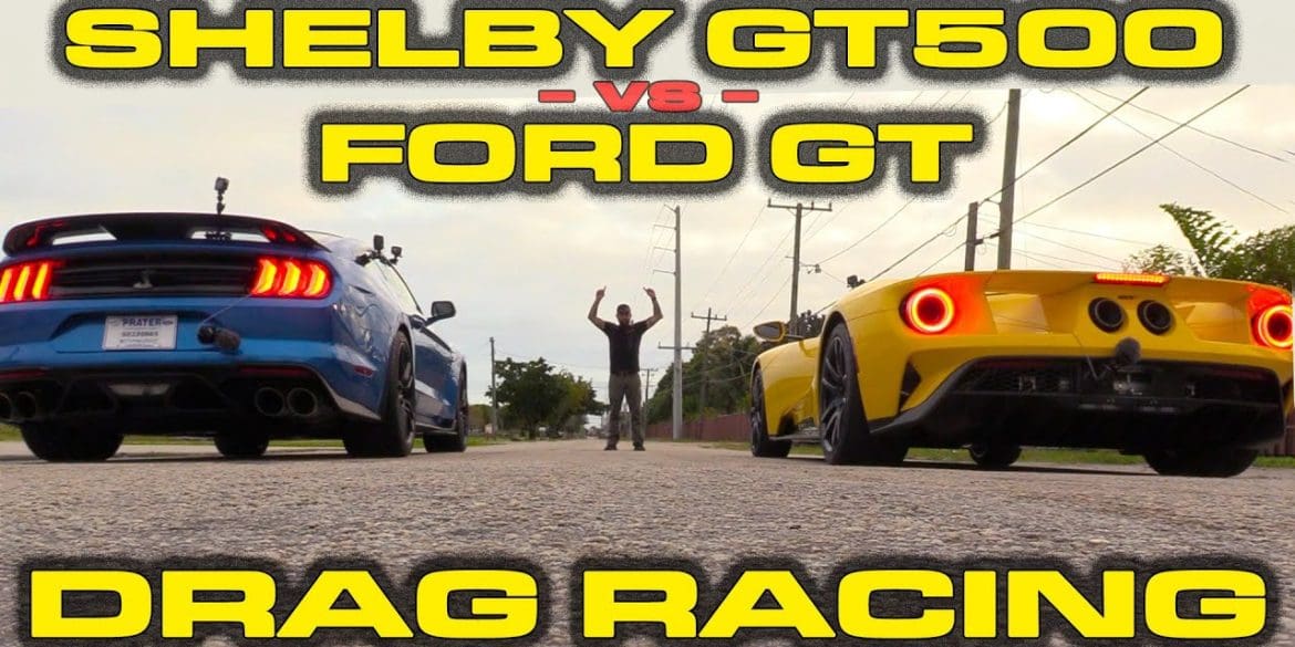 2020 Ford Mustang Shelby GT500 Challenges A 2018 Ford GT In A Drag Race