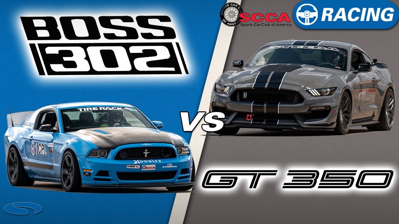Ford Mustang Boss 302 Goes Head-To-Head Against A Shelby GT350 At An SCCA National Autocross Event