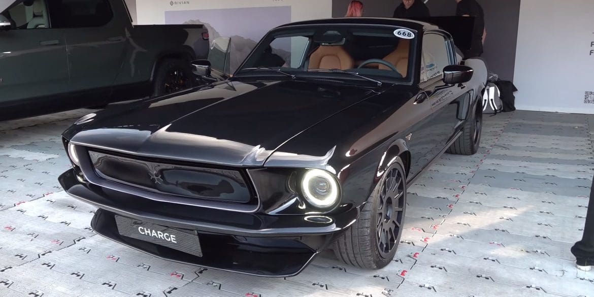 Classic 1967 Ford Mustang Fastback With An Electric Motor Showing Off At The Goodwood Festival Of Speed