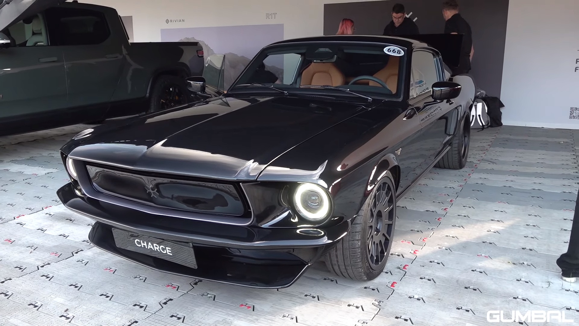 Classic 1967 Ford Mustang Fastback With An Electric Motor Showing Off At The Goodwood Festival Of Speed