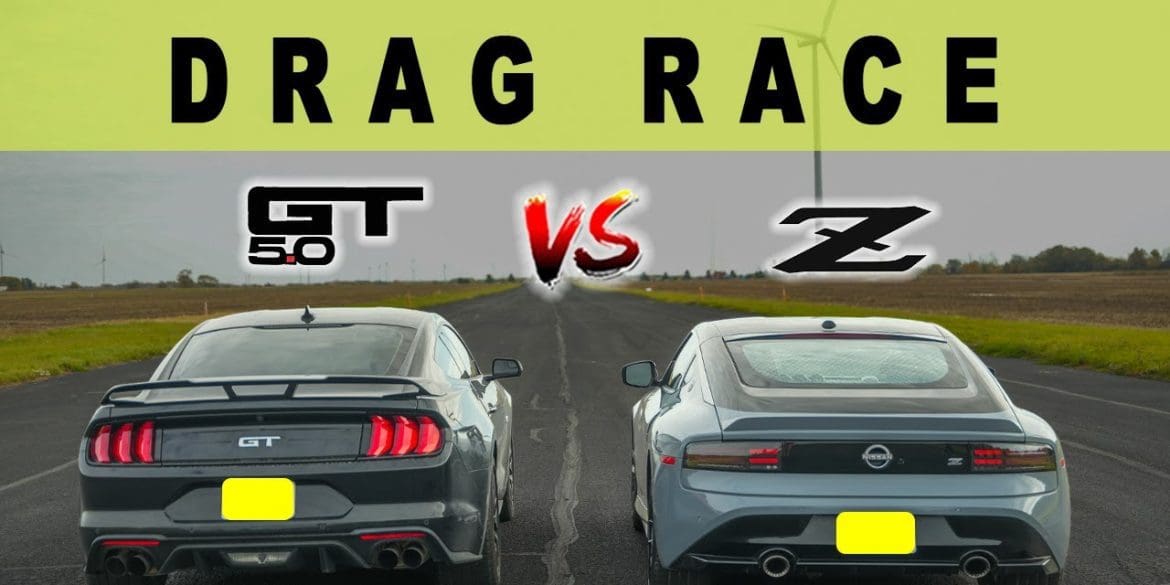 Drag Race Showdown: 2022 Ford Mustang GT VS 2023 Nissan Z