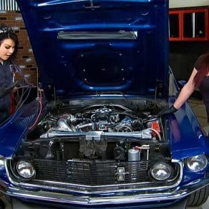 All Girls Garage Works On A Supercharged 1969 Ford Mustang!