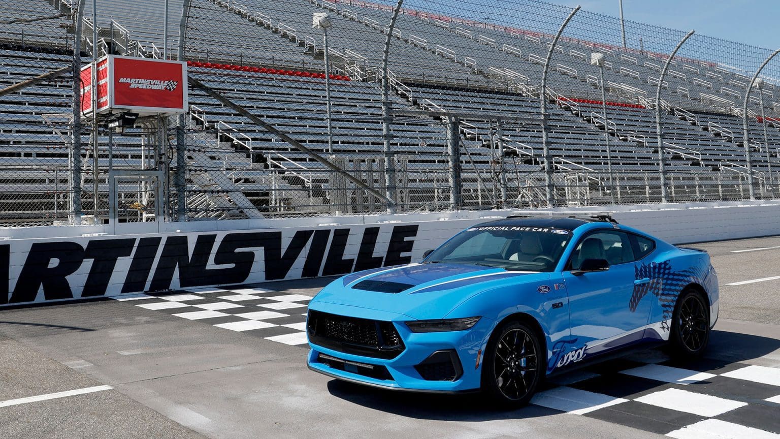 The 2024 Mustang GT Pace Car for NASCAR’s Martinsville Speedway Weekend