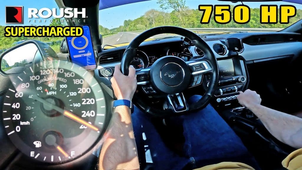 Watch A 750HP Roush Supercharged Mustang Scream On Autobahn Mustang Specs
