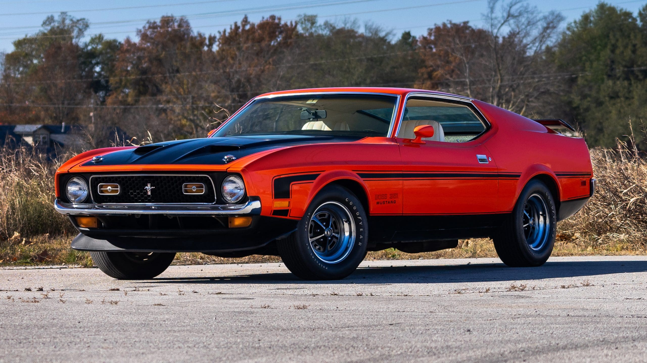 Red 1971 Mustang 351