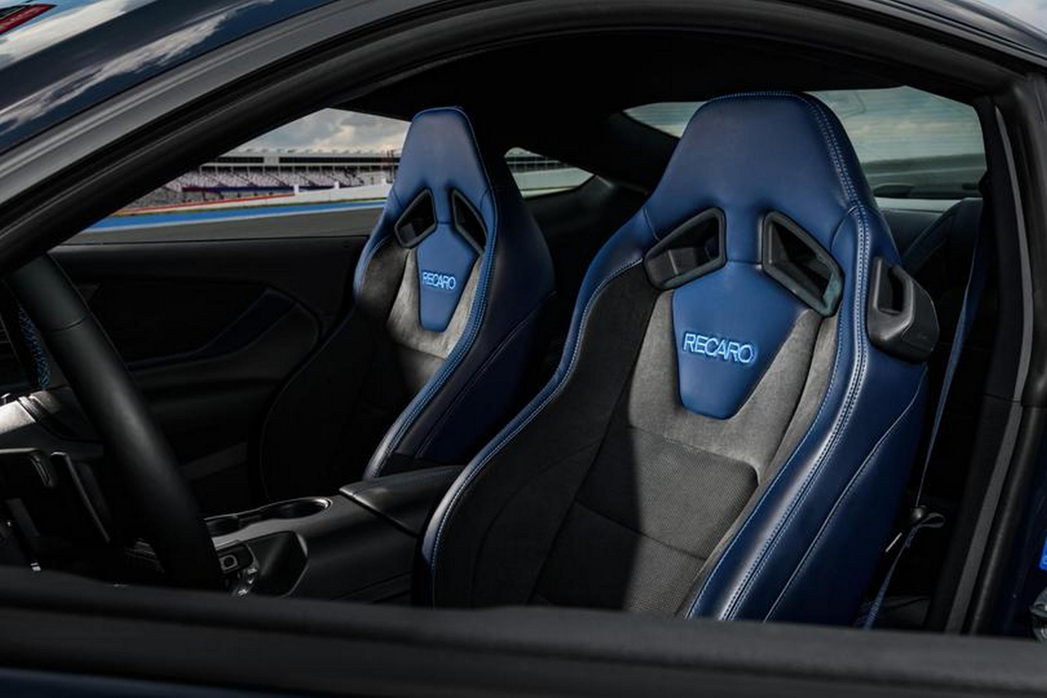 2024 ford mustang dark horse interior view with recaro seats view