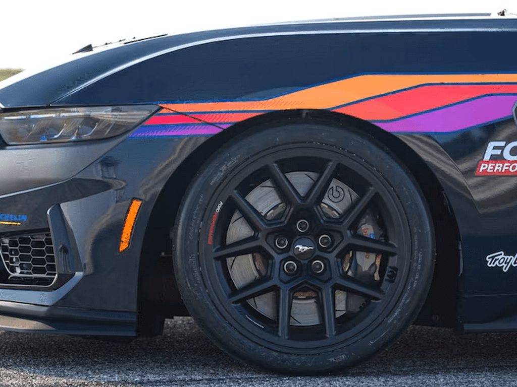 Wheel closeup on 2024 Ford Mustang Dark Horse R