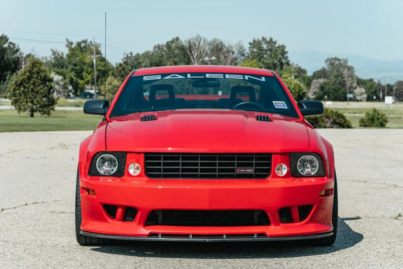thumbnail image 2 of SALEEN S281 Chrome Black/Red Emblem Set – 1 Pair, Never Installed 2 of 6